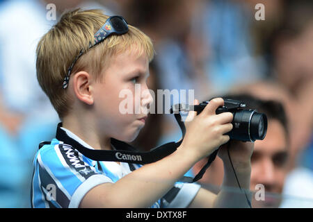 Porto Alegre, Brésil. 30Th Mar, 2014. Gremiosupporter dans le dernier match de championnat Gaucho entre Gremio et l'Internacional de Porto Alegre, joué à l'Arena do Gremio, le 30 mars 2014. Photo : Edu/Nurphoto Urbanandsport Andrade/edu/NurPhoto © Andrade/ZUMAPRESS.com/Alamy Live News Banque D'Images