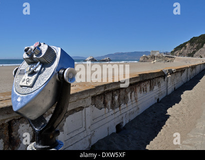 Tower Viewer, Ocean Beach, San Francisco Banque D'Images