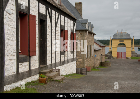 Le Canada, la Nouvelle-Écosse, Louisbourg. Fortress of Louisbourg National Historic Site. 18ème siècle reconstruit forteresse française. Banque D'Images