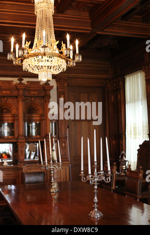 La salle à manger dans l'hôtel particulier Turnblad à l'American Swedish Institute de Minneapolis. Banque D'Images