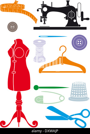 Accessoires de couture Banque D'Images