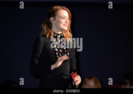 Tokyo, Japon. Mar 31, 2014. L'actrice Emma Stone assiste à 'l'Extraordinaire Spider-Man 2 : Montée de l'electro' conférence de presse le 31 mars 2014 à Tokyo, Japon : dpa Crédit photo alliance/Alamy Live News Banque D'Images