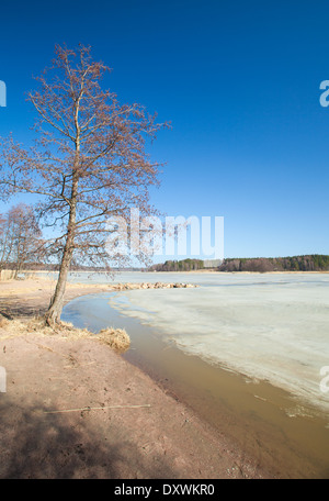 Le sud de la Finlande, au début du printemps, fjord Porvoonjoki Banque D'Images