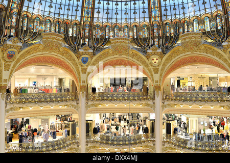 Galeries Lafayette, Paris, Île-de-France, France Banque D'Images