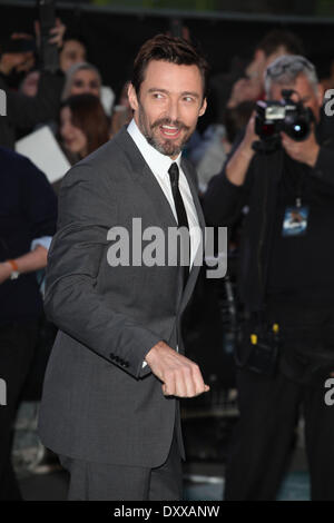 Hugh Jackman arrivant pour l'UK Premiere ou Noé, à l'Odeon Leicester Square, Londres. 31/03/2014/photo alliance Banque D'Images