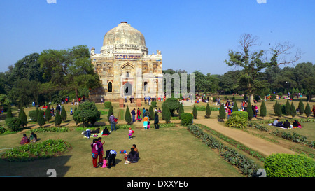 Lodi Gardens, New Delhi, Inde le Jour de Noël. Banque D'Images