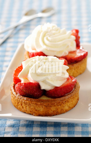 Tartelettes aux fraises Banque D'Images