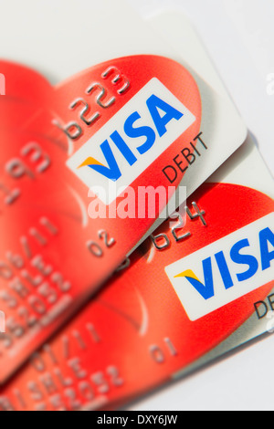 Carte Visa Débit close ups Banque D'Images