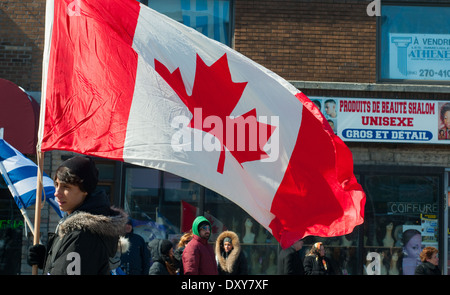 Défilé annuel à Montréal pour commémorer le jour de l'indépendance de la Grèce dans la région de Park Extension zone multiculturelle Banque D'Images