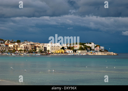 Mondello en Sicile, Italie Banque D'Images