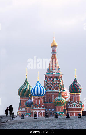 Cathédrale St basilics à la place Rouge à Moscou. Banque D'Images