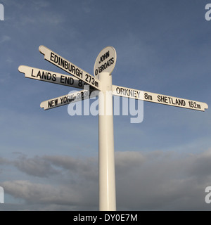 John O'Groats Ecosse Mars 2014 Banque D'Images