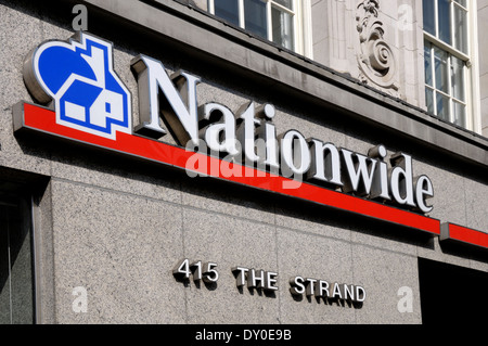 Londres, Angleterre, Royaume-Uni. Nationwide Building Society, the strand Banque D'Images