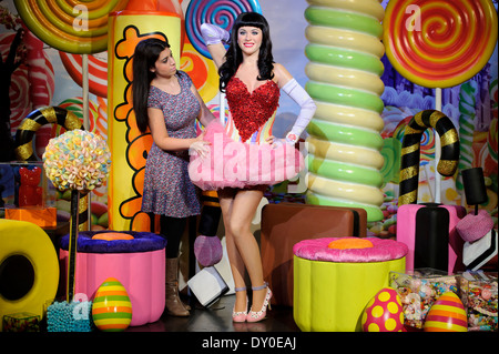 La nouvelle figure de cire de Katy Perry est dévoilé à Madame Tussauds, London. Banque D'Images