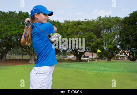 Maude Aimée LeBlanc femme de golfeur Golf Canada à Weston, en Floride Banque D'Images