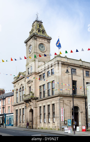 L'hôtel de ville dans la ville galloise de Welshpool Powys dans Banque D'Images