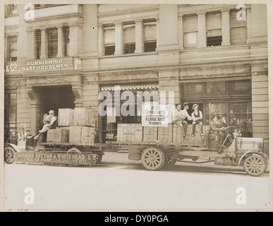 La livraison sécuritaire, Clarence Street, Sydney, 1920 Banque D'Images