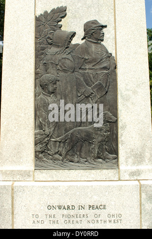 Monument aux pionniers de l'Ohio Fallen Timbers de bataille, l'Ohio. Photographie numérique Banque D'Images