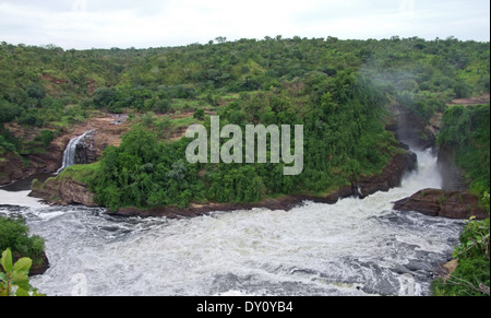 High angle vue panoramique de la Murchison Falls en Ouganda (Afrique) Banque D'Images
