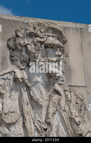 Une section de la murale au mémorial de Che Guevara, Santa Clara, Cuba. Banque D'Images