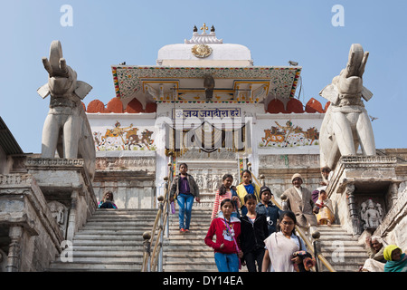 Udaipur, Rajasthan, Inde, Asie du Sud. Jagdish Temple. Le temple hindou date de2678 Banque D'Images