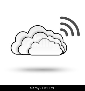 Icône de nuage. Vector illustration Banque D'Images