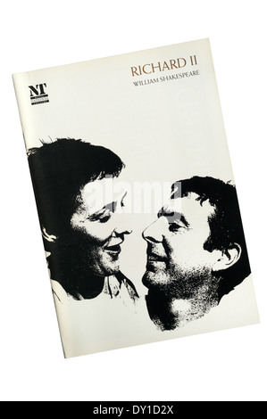 Programme pour 1995 NT production de Richard II de William Shakespeare au Théâtre de Cottesloe, avec Fiona Shaw jouant Richard. Banque D'Images