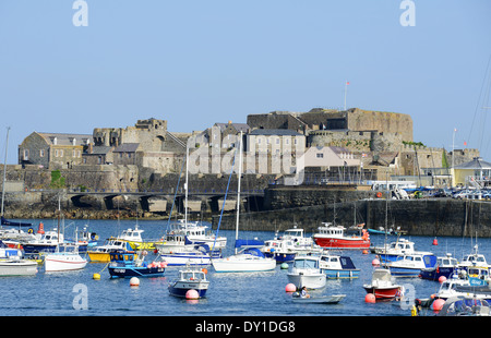 Guernesey, Château Cornet, St Peter Port, Guernsey, Channel Islands Banque D'Images