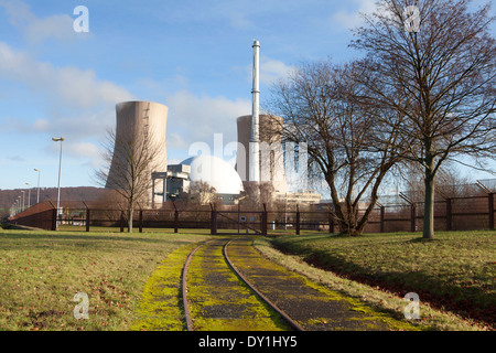 Grohnde centrale nucléaire, Emmerthal, Hameln, Basse-Saxe, Allemagne, Europe Banque D'Images