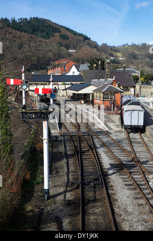 Avis de Llangollen Railway Station Banque D'Images