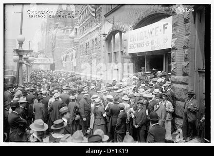 Foule au Coliseum, Convention de Chicago Banque D'Images