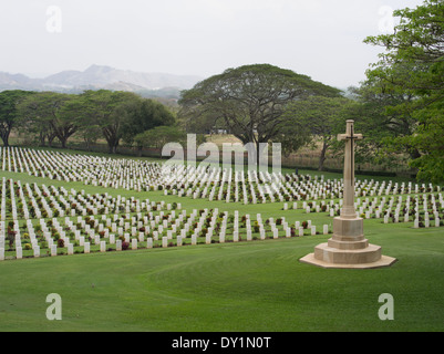 Le cimetière de guerre de Bomana, 4000 PNG et Australian WWII soldats enterrés. Port Moresby, Papouasie Nouvelle Guinée. Banque D'Images