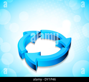 Flèches de 3d en arrière-plan couleur bleu Banque D'Images