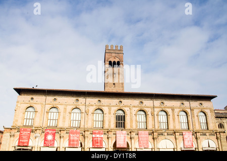 Palazzo del Podestà, Piazza Maggiore, Bologne, Émilie-Romagne, Italie Banque D'Images