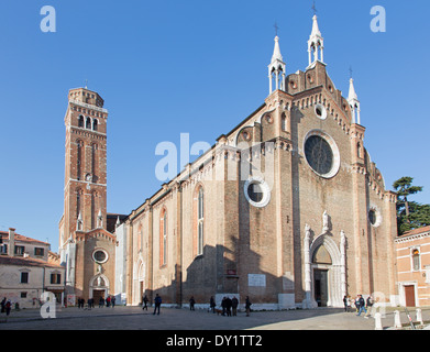 Venise, Italie - 12 mars 2014 : église Santa Maria Gloriosa dei Frari. Banque D'Images