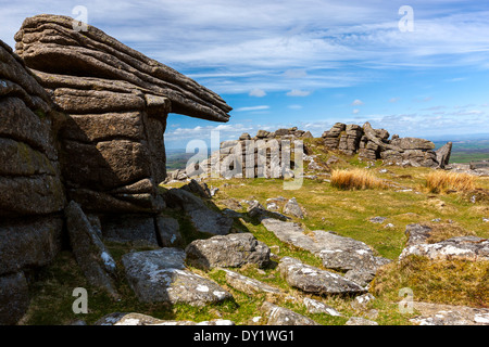 Belstone Tor, Dartmoor National Park, Belstone, l'ouest du Devon, Angleterre, Royaume-Uni, Europe. Banque D'Images