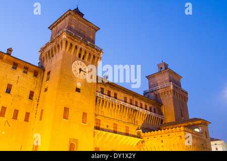 Château Estense (Castello Estense), Ferrare, Émilie-Romagne, Italie Banque D'Images