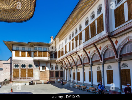 Cour de la favoris dans le harem, le palais de Topkapi (Topkapi Sarayi), Sultanahmet, Istanbul, Turquie Banque D'Images