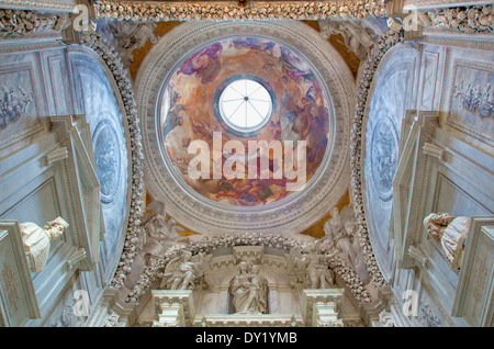 Venise - Coupole de Cappella Sagredo de 17. 100. avec la fresque de Girolamo Pellegrini dans l'église San Francesco della Vigna. Banque D'Images