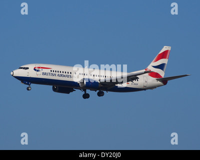 G-CODF British Airways Boeing 737-436, l'atterrissage à Schiphol (AMS - EHAM), Pays-Bas, pic2 Banque D'Images