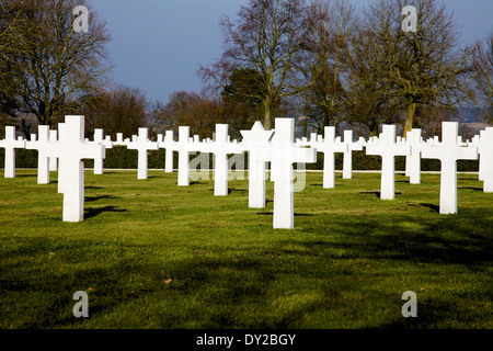 Cimetière militaire américain Banque D'Images