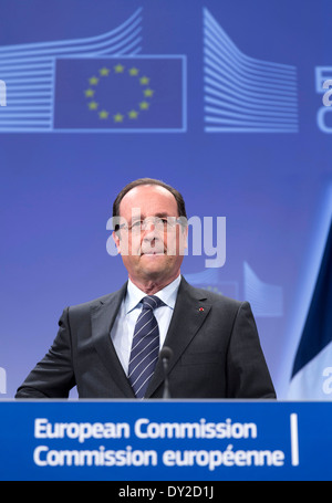 François Hollande, lors d'une visite à Bruxelles le 2013/05/15. Banque D'Images