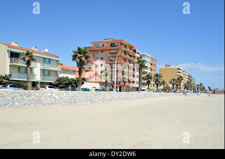 Canet-en-Roussillon (sud de la France) : le front de mer Banque D'Images