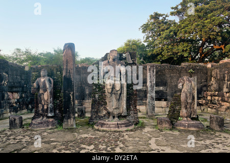 Polonnaruwa, Sri Lanka. Le Hatadage, tooth relic temple sur le terrain du Quadrangle Banque D'Images