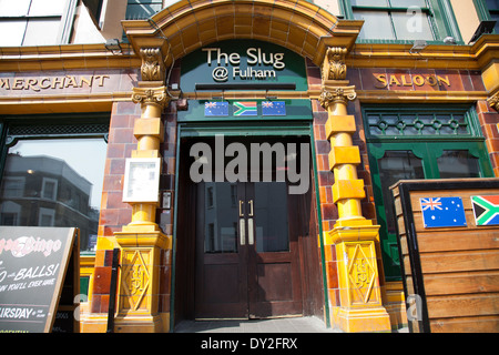 Le slug sur Fulham Broadway - Londres SW6 - UK Banque D'Images