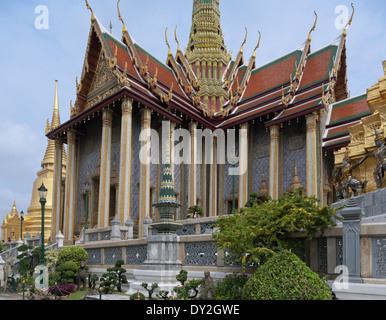 Bangkok, Thaïlande, Wat Phra Kaeo au Grand Palace Banque D'Images