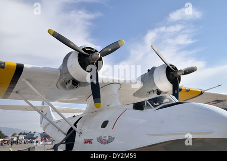 Pby catalina flying boat fach no. 405 appelé 'manu-tara' (la chance) d'oiseaux. Banque D'Images