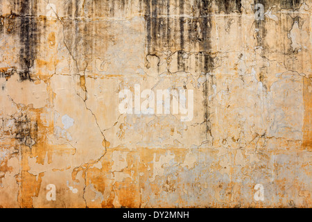 Vieux mur de béton avec écaille de peinture - grunge background Banque D'Images