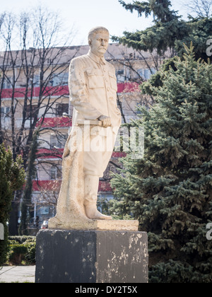 Monument de Staline sur l'avant du musée de Staline à Gori, en Géorgie. Banque D'Images