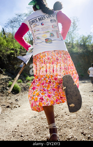 L'ultramarathon de Copper Canyon (Ultra Caballo Blanco), Chihuahua, Mexique. Banque D'Images